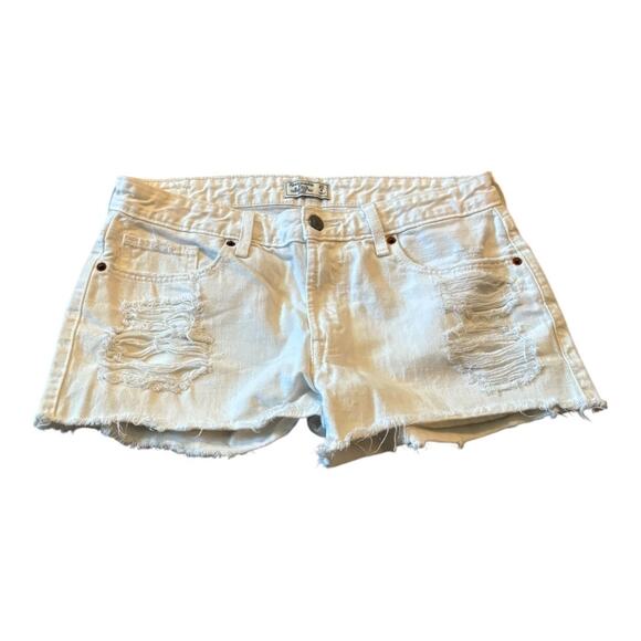 Abercrombie & Fitch White Jean Shorts Size 27/4 - Picture 1 of 4